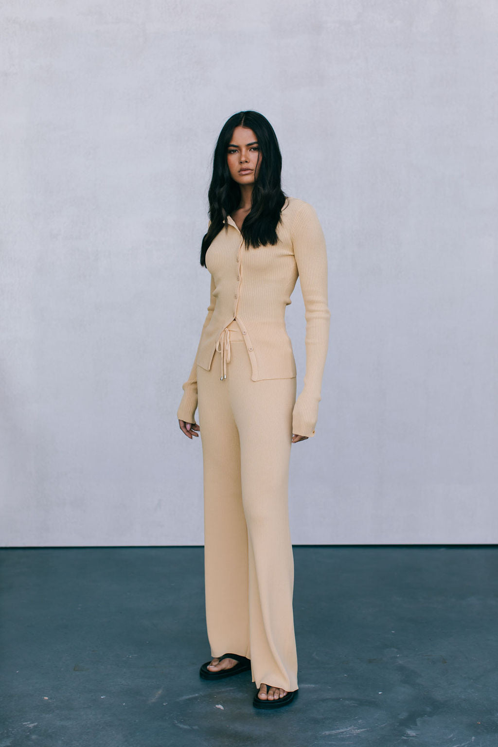 Jolene Knit Pants - Butter Yellow