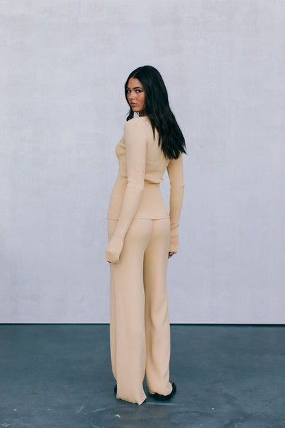 Jolene Knit Pants - Butter Yellow