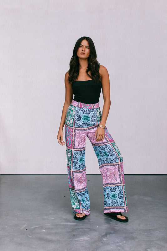 Dante Pants - Paisley Tile Print