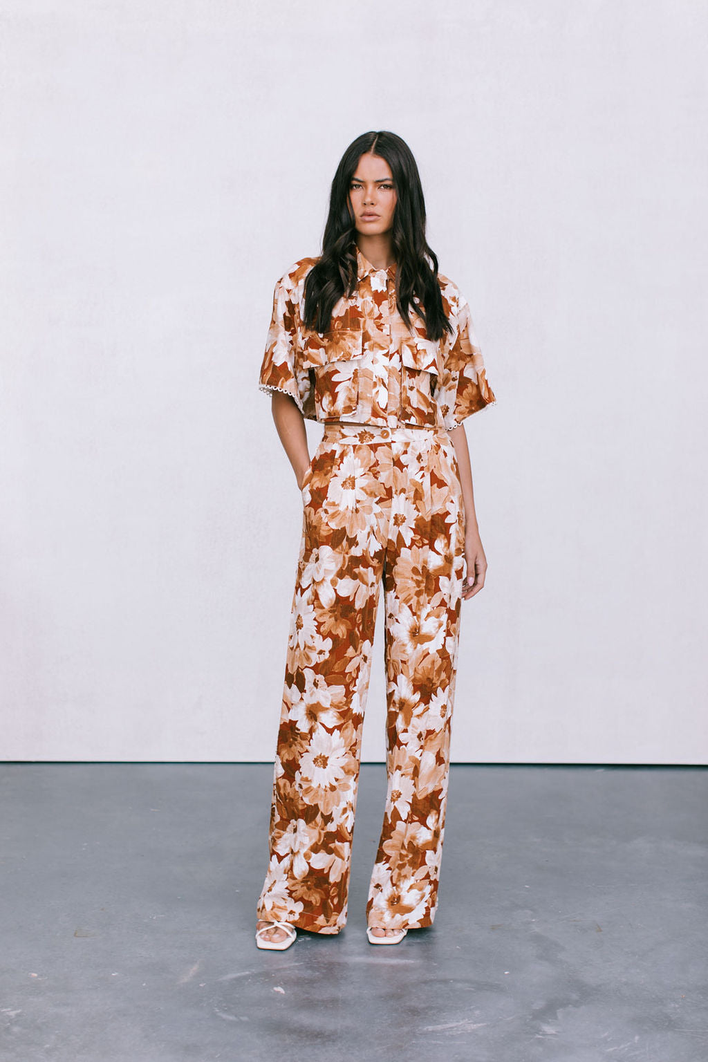 Sempre Pants - Rust Floral