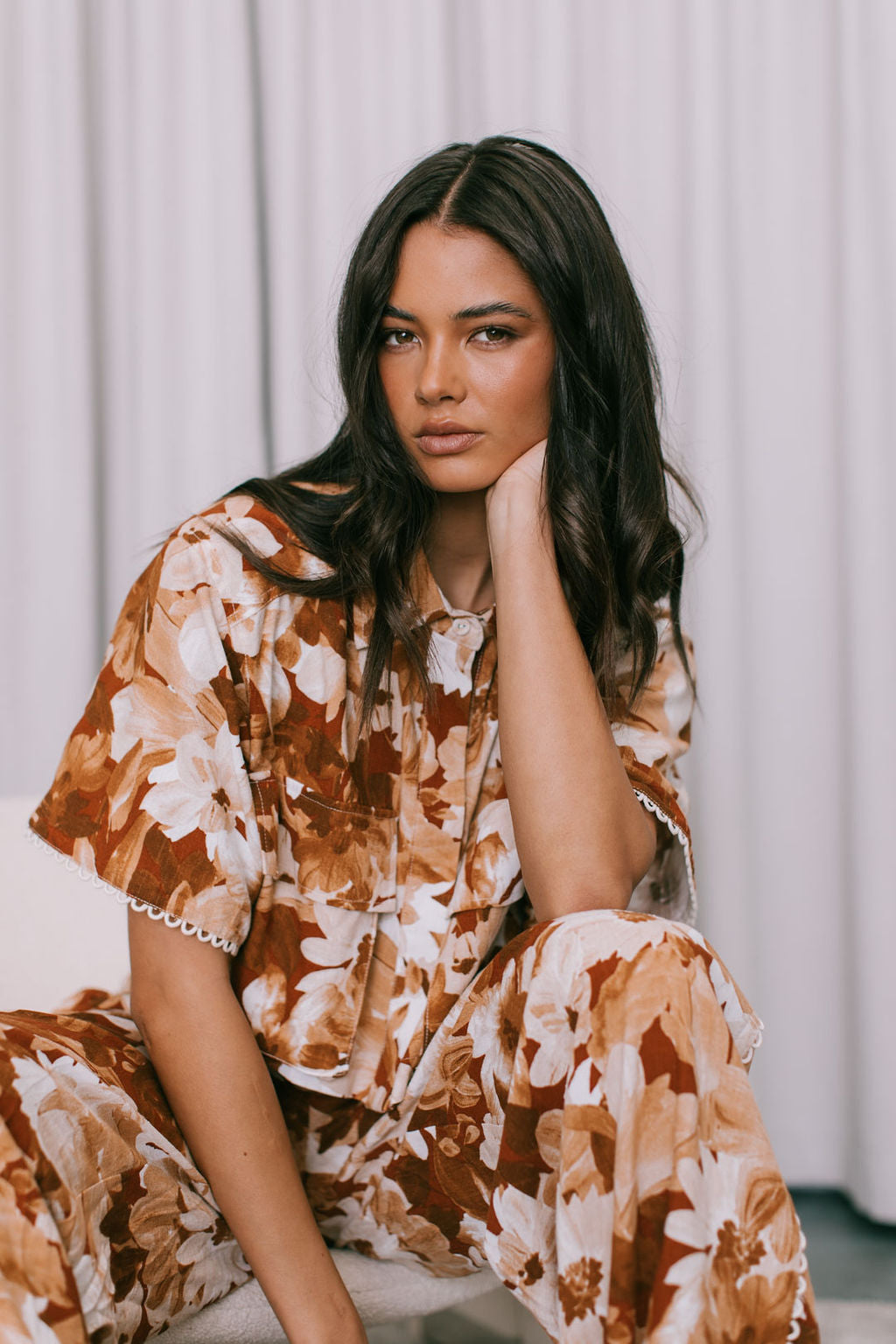 Sempre Pants - Rust Floral