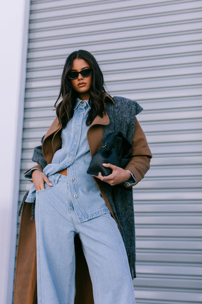 Ilou Denim Shirt - Light Wash Blue