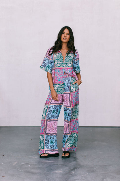 Dante Pants - Paisley Tile Print