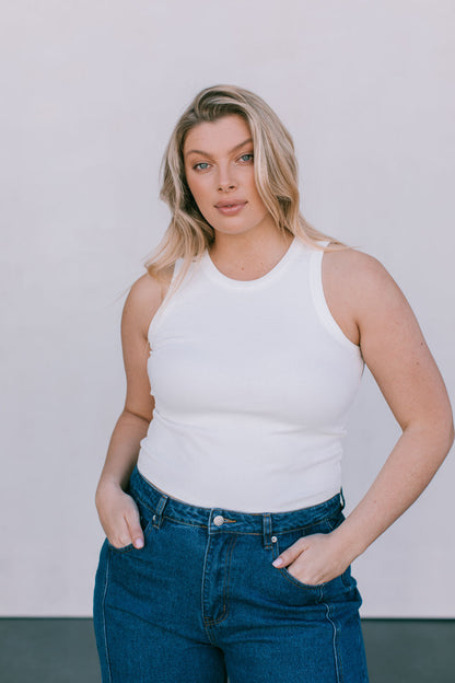 Janey Wide Leg Jeans - Dark Blue Wash