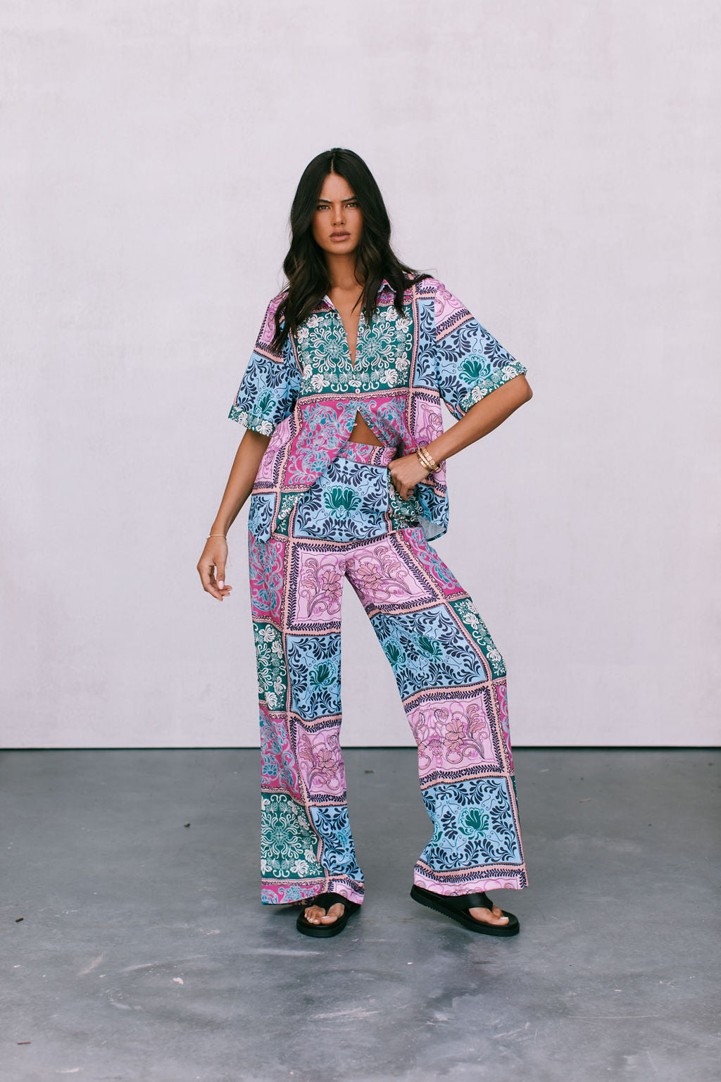 Dante Pants - Paisley Tile Print