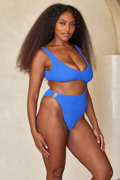 St. Barth's One Piece - Cobalt Crinkle