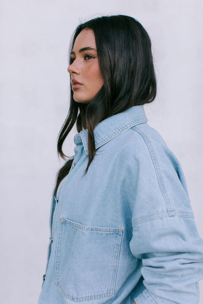 Erin Mini Denim Skirt - Light Wash Blue