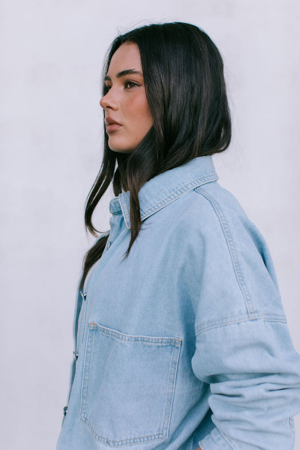 Ilou Denim Shirt - Light Wash Blue