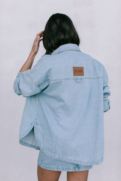 Ilou Denim Shirt - Light Wash Blue