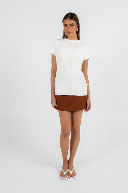 Nellie Mini Skirt - Brown