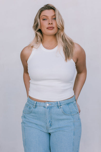 Janey Wide Leg Jeans - Light Wash Blue
