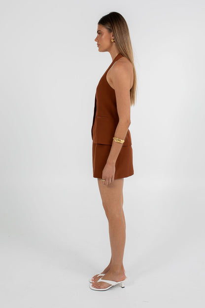 Nellie Mini Skirt - Brown