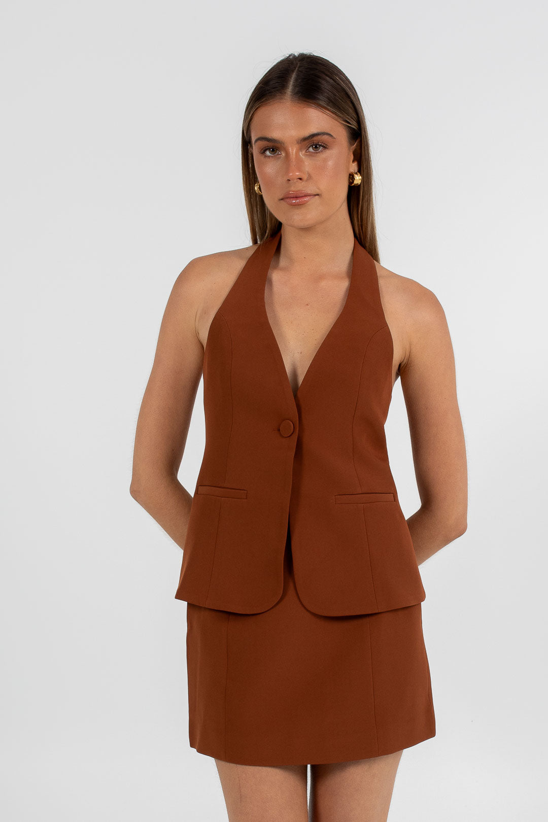 Nellie Mini Skirt - Brown