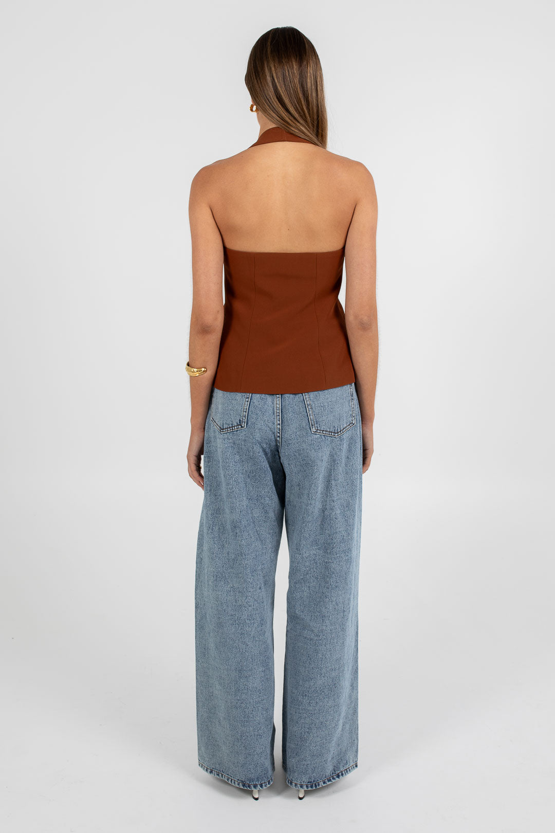 Eden Halter Top - Brown