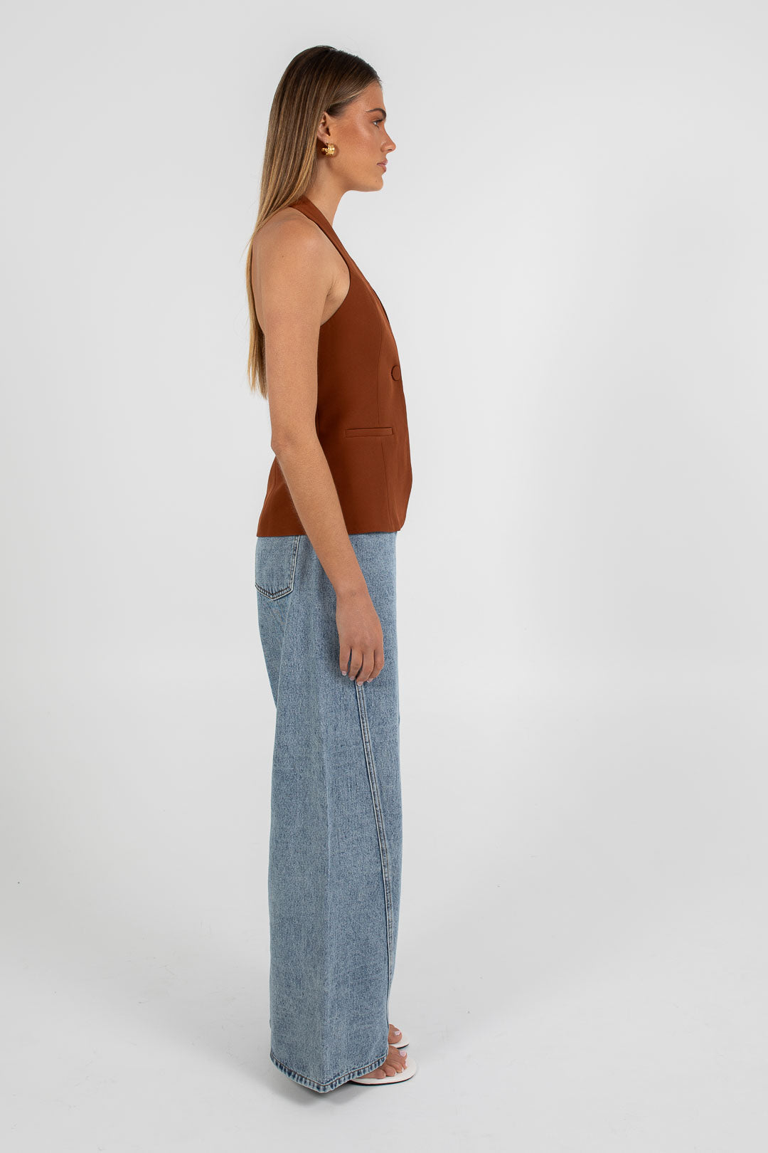 Eden Halter Top - Brown