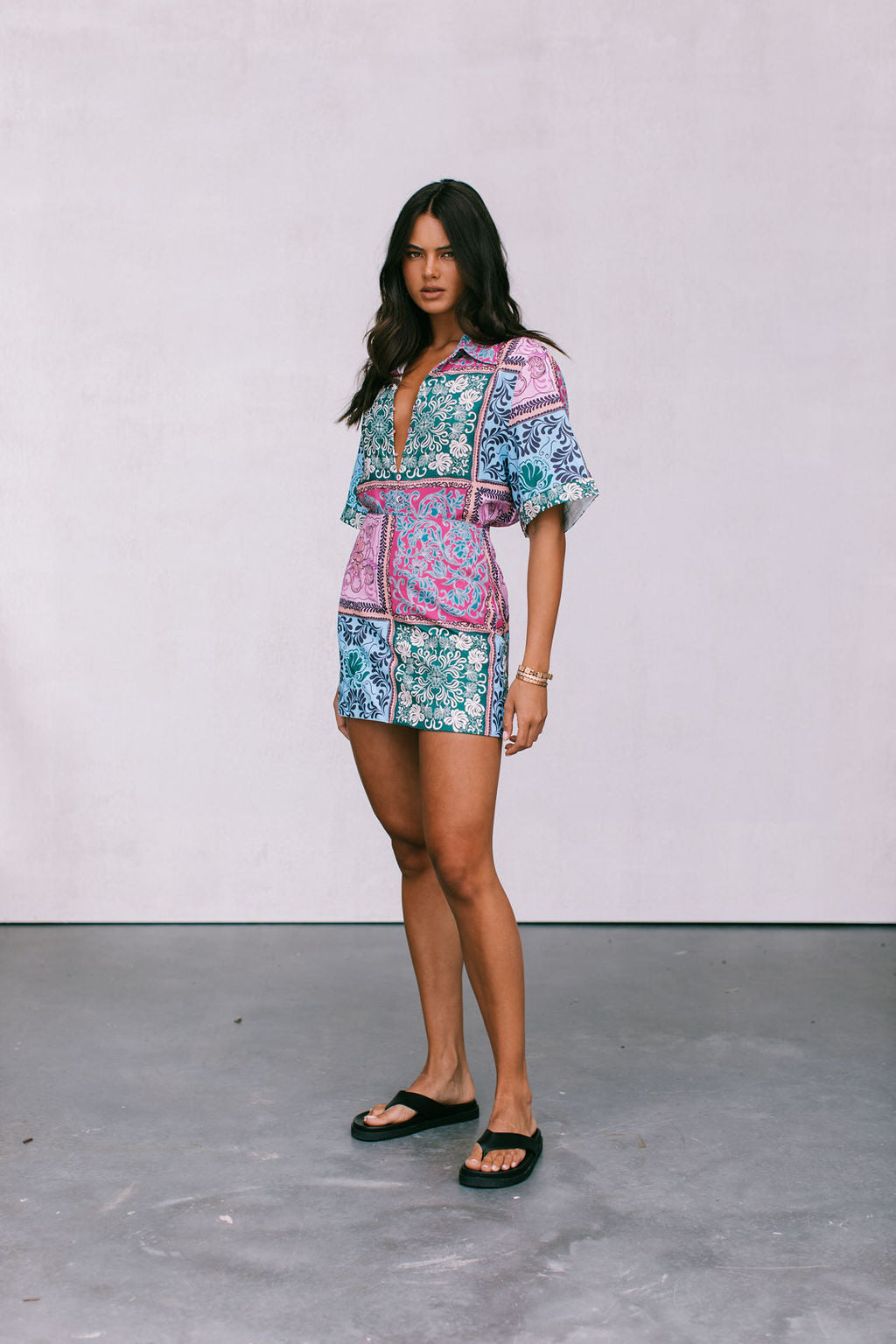 Poet Skirt - Paisley Tile Print
