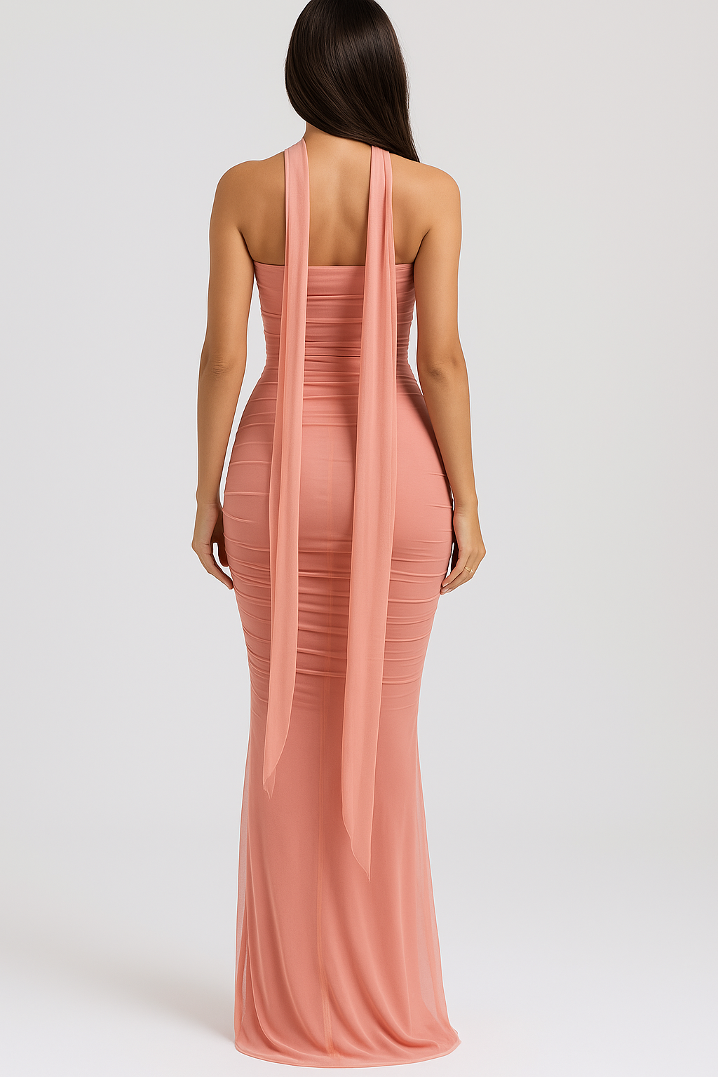 Elegant Strapless Choker Dress