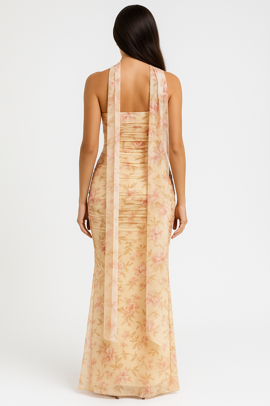 Elegant Strapless Choker Dress