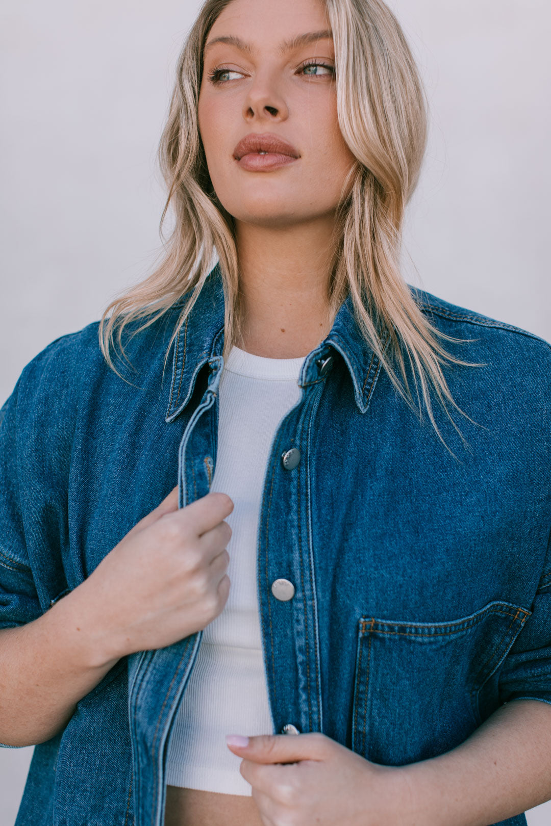 Ilou Denim Shirt - Dark Wash Blue