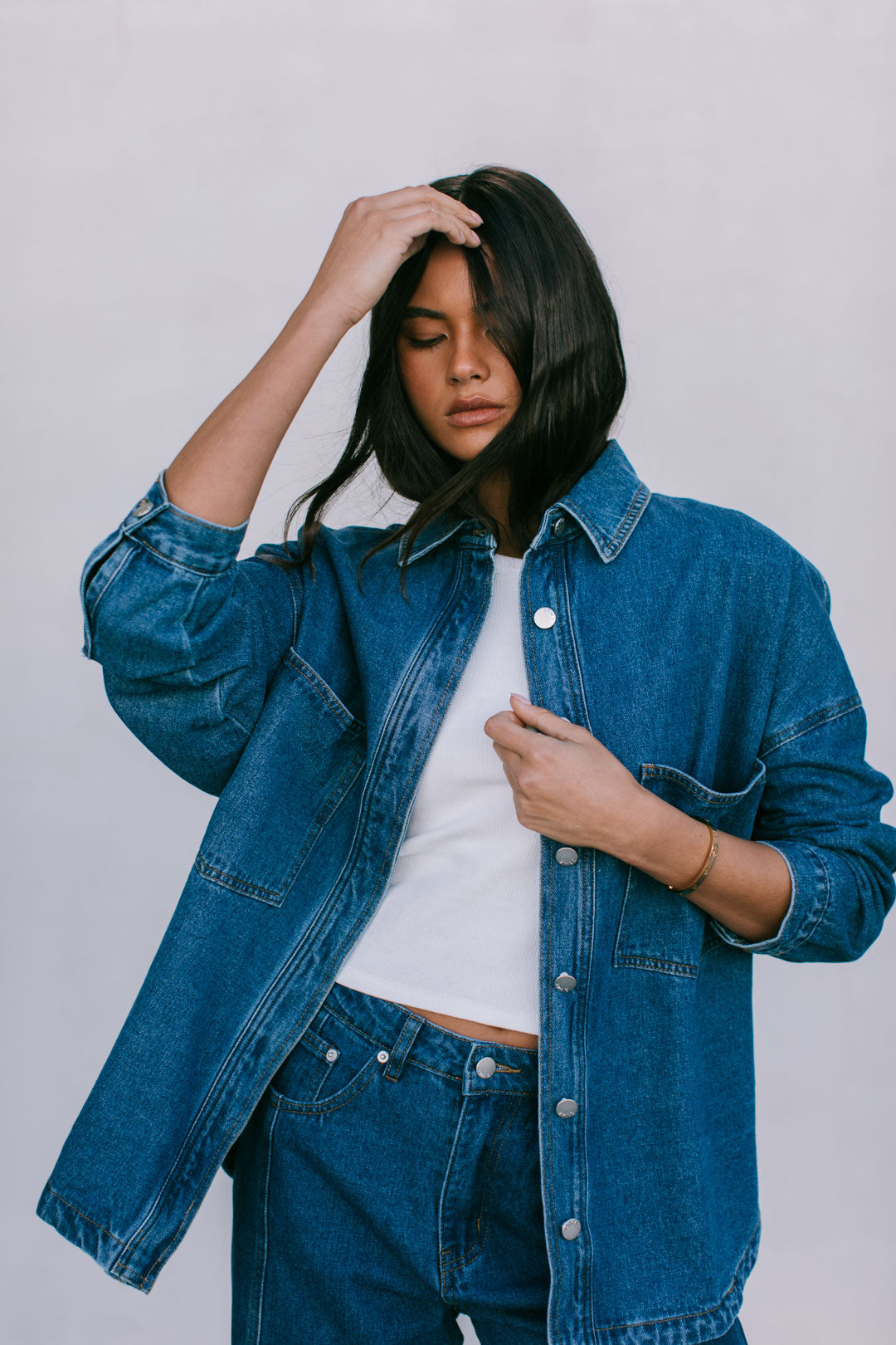 Ilou Denim Shirt - Dark Wash Blue