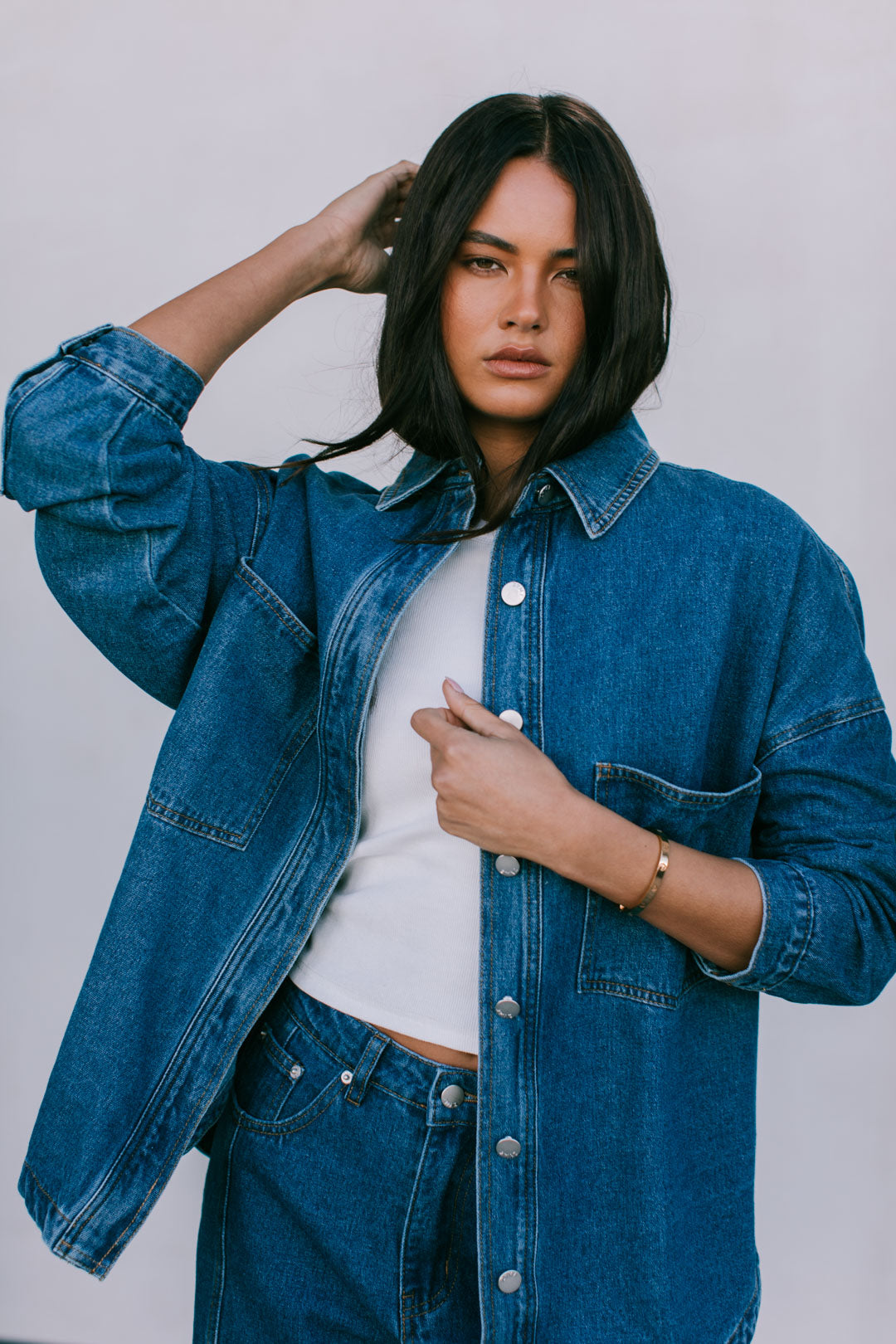 Janey Wide Leg Jeans - Dark Blue Wash