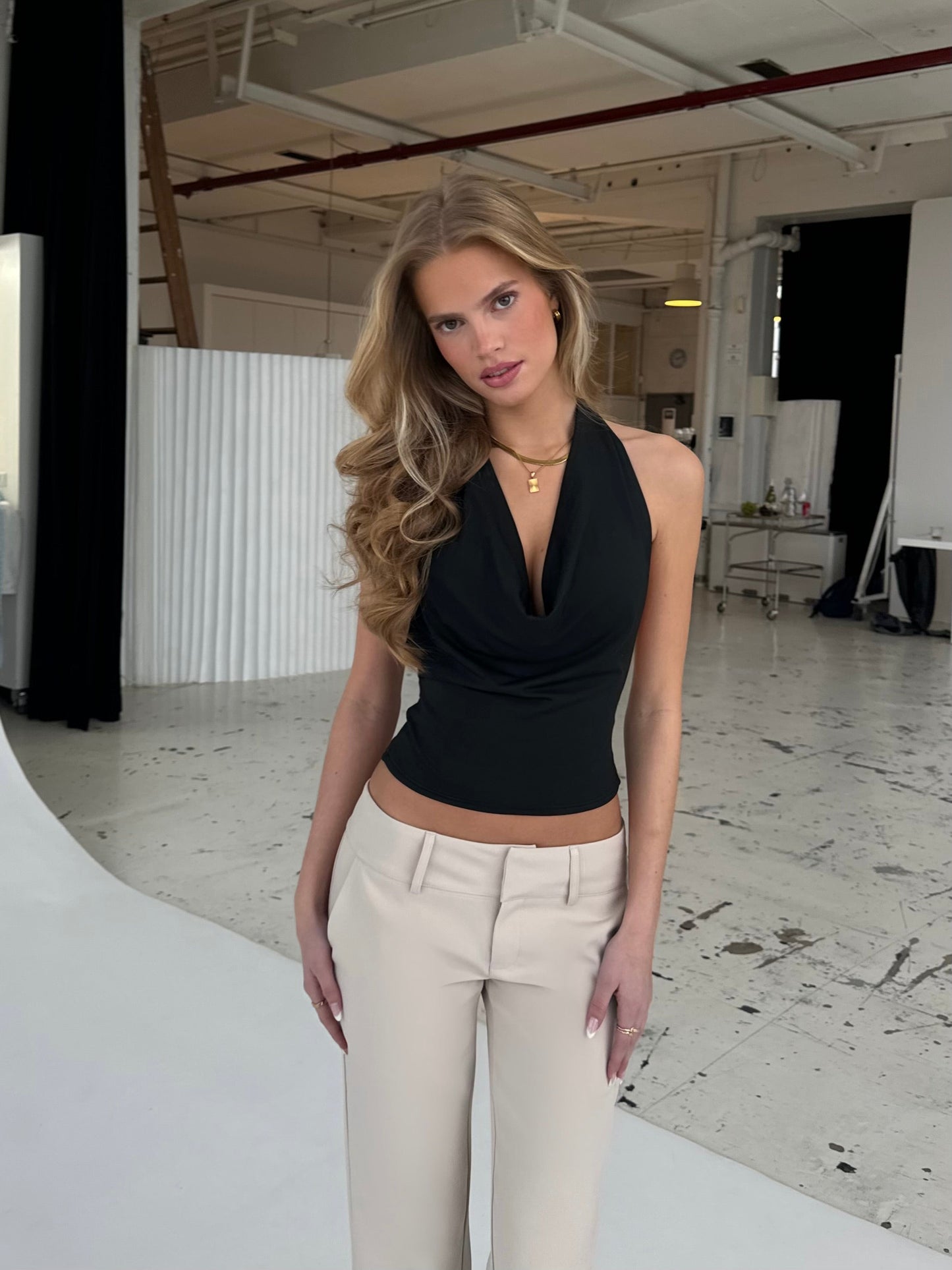 Wave top - black