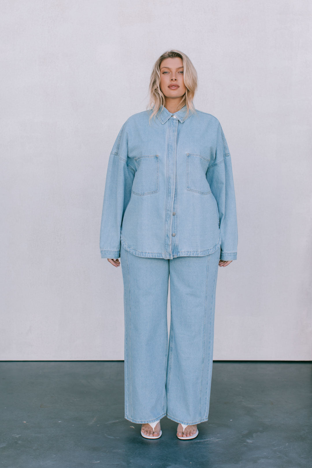 Ilou Denim Shirt - Light Wash Blue