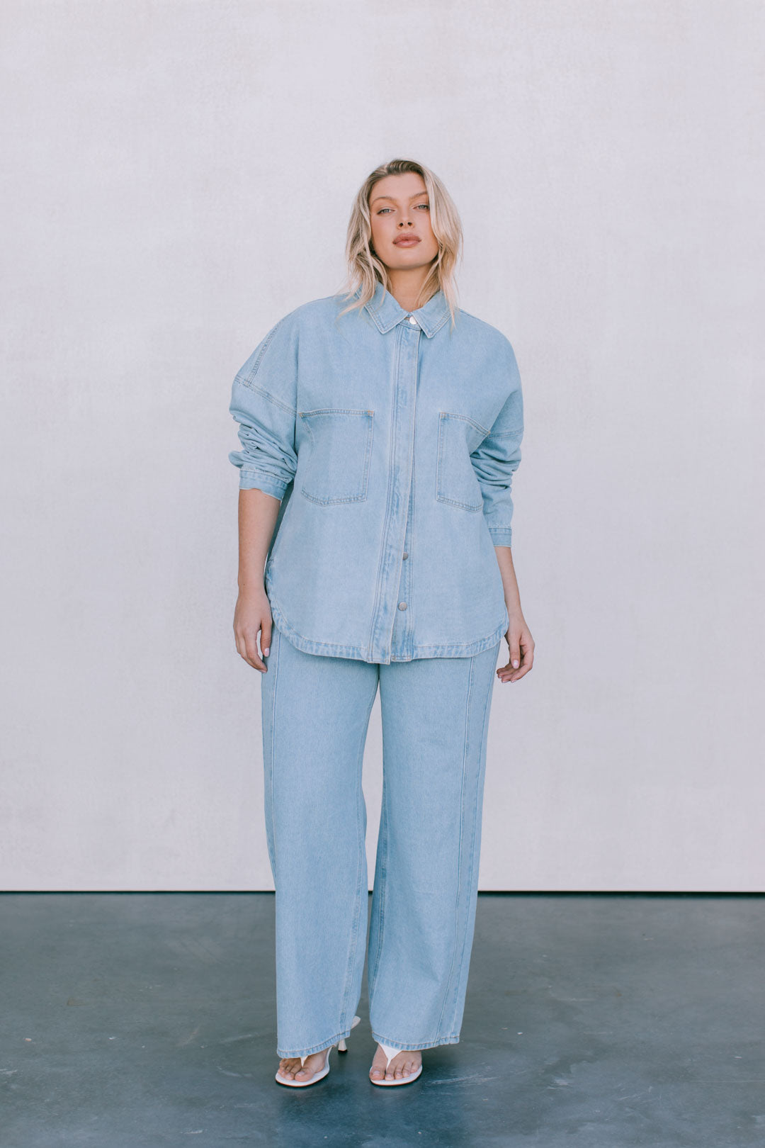 Ilou Denim Shirt - Light Wash Blue