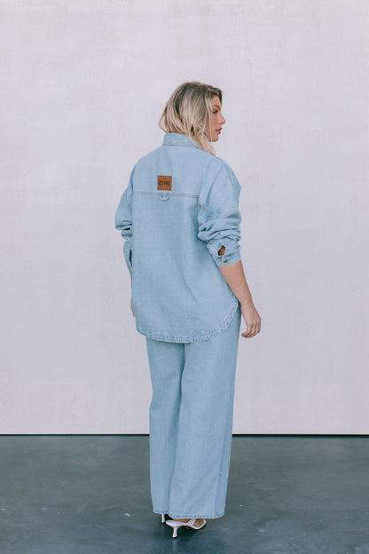 Ilou Denim Shirt - Light Wash Blue