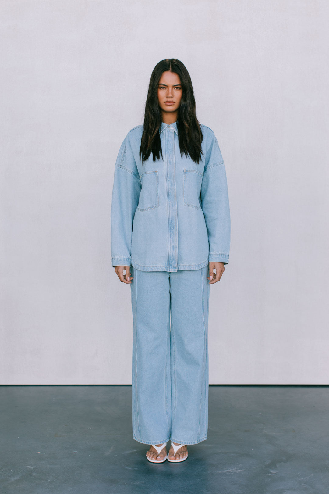 Ilou Denim Shirt - Light Wash Blue