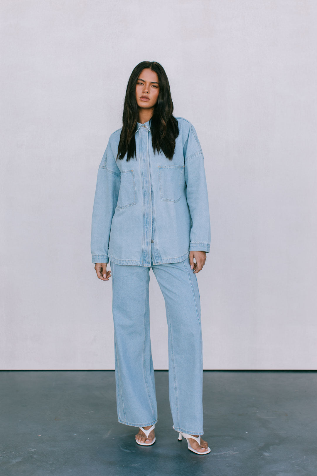 Ilou Denim Shirt - Light Wash Blue