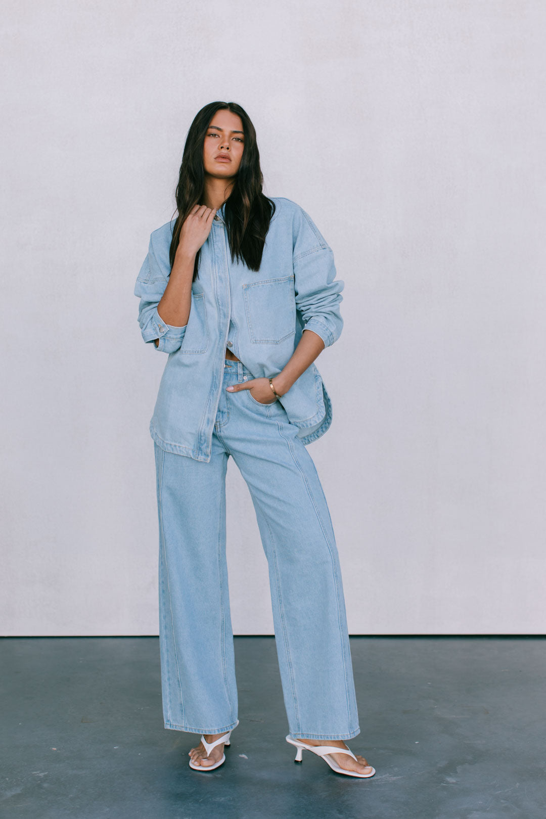 Ilou Denim Shirt - Light Wash Blue