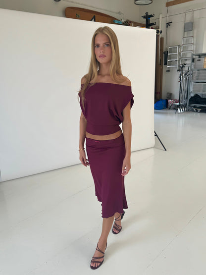 Hera basic top - burgundy