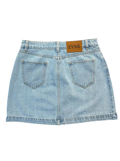 Erin Mini Denim Skirt - Light Wash Blue