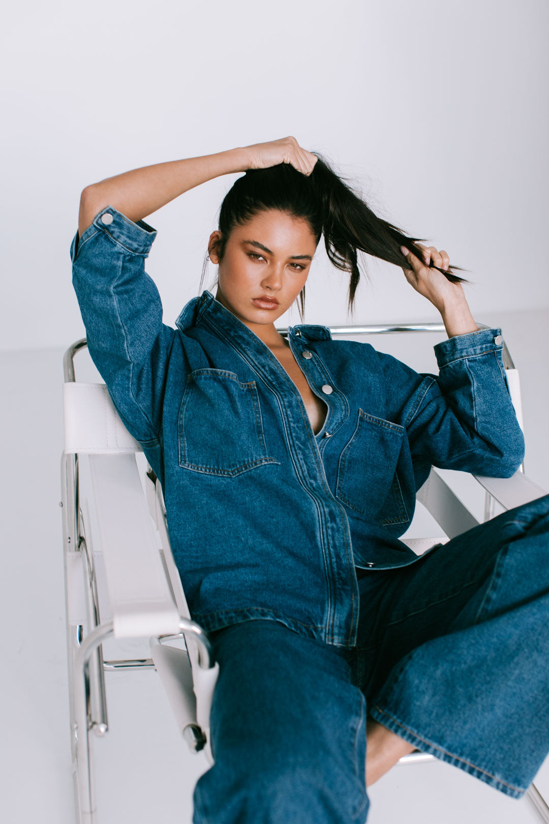 Ilou Denim Shirt - Dark Wash Blue