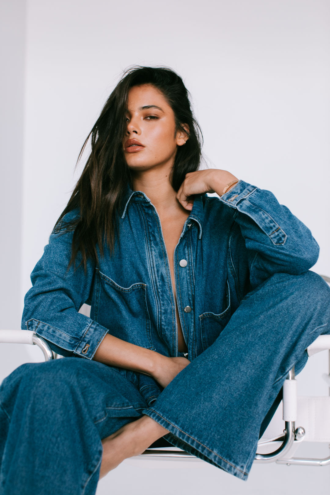 Ilou Denim Shirt - Dark Wash Blue