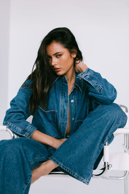 Ilou Denim Shirt - Dark Wash Blue