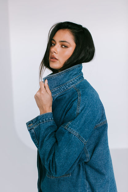 Ilou Denim Shirt - Dark Wash Blue