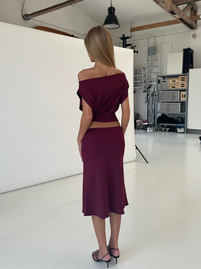 Hera basic top - burgundy