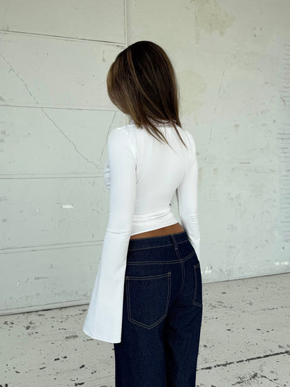 Pretty Luna basic top - White