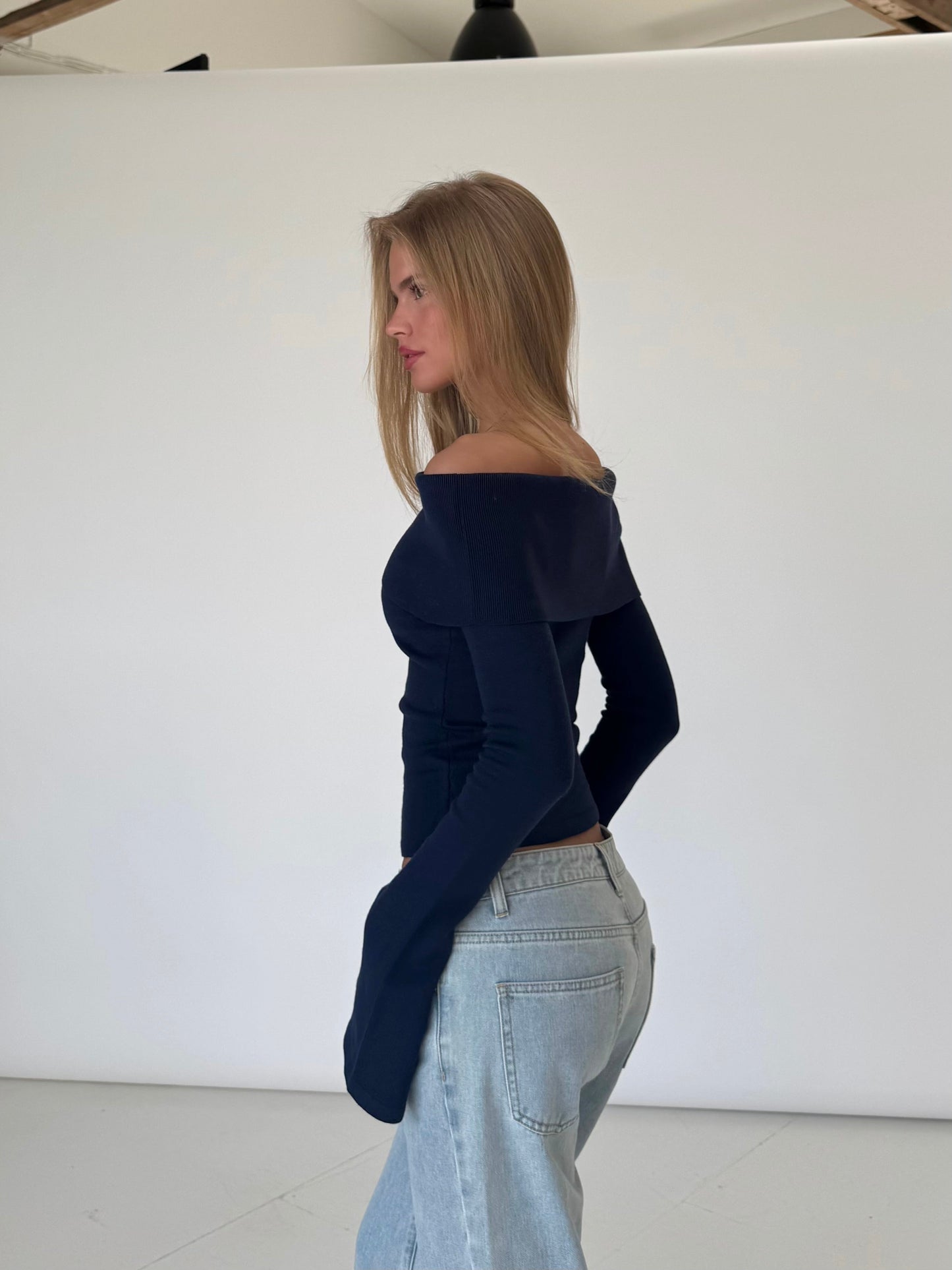 Kaia knit top - dark blue