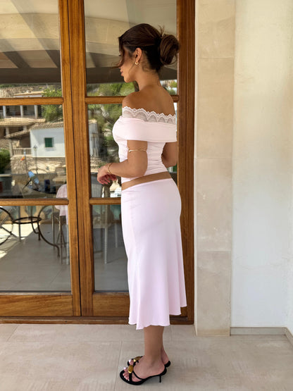 Leda lace top - Pink