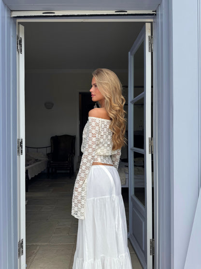 Athena lace top - cream
