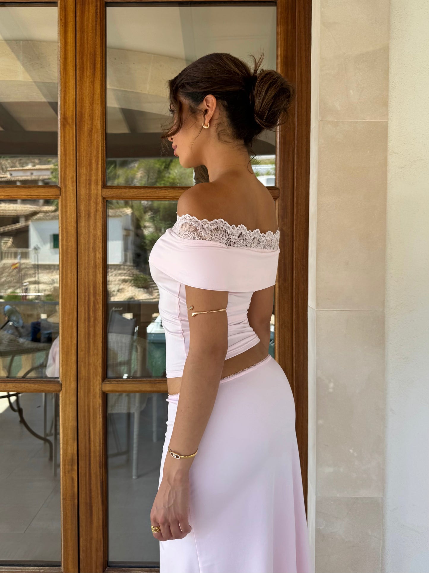 Leda lace top - Pink