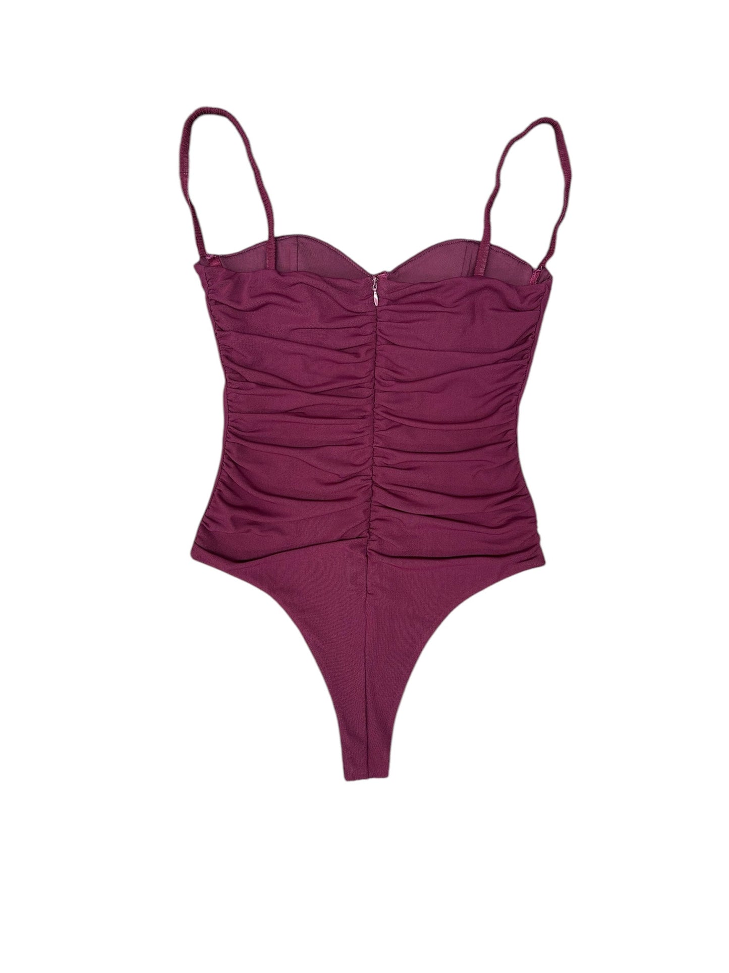 Pip Bodysuit - Plum Mesh