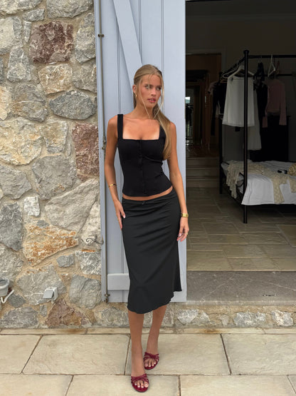 Button top - black