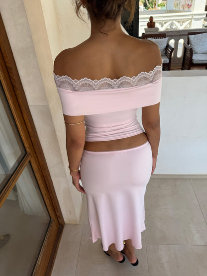 Leda lace top - Pink