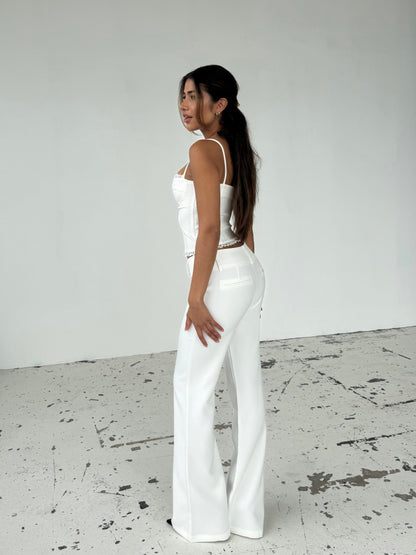 Lula lace corset top - white