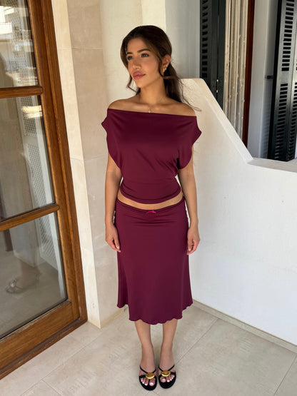 Hera basic top - burgundy