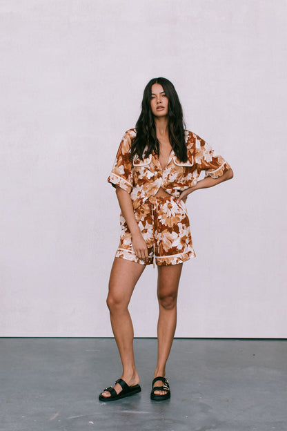 Plover Set - Rust Floral Print
